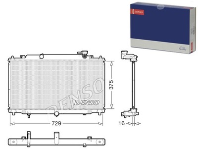 RADUADOR DEL MOTOR DE AGUA MAZDA 6 2.0 2.5 12.12- DENSO  