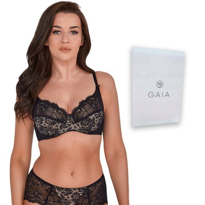 Gaia biustonosz soft chantal 534 czarny ażur 75C