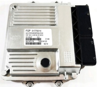 Бортовий комп'ютер ecu fiat punto 1.3 51775014 mjd6f3.p4 фото №1