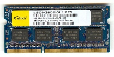 OKAZJA DDR3 ELIXIR 4GB 2Rx8 PC3-10600S-9-10-F2