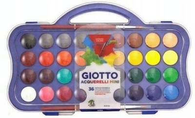 Farby akwarelowe w pastylkach 36 kolorów Giotto
