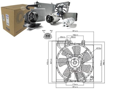 VENTILADOR DEL RADIADOR CON CUERPO SUBARU FORESTER 2.0 08.97-09.02  