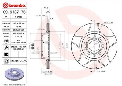 ДИСК ТОРМОЗНОЙ ПЕРЕДНЯЯ MAX VW GOLF V 03-