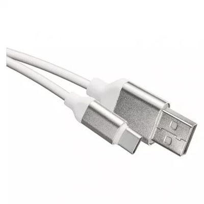 Kabel USB 2.0, wtyk A - C, ładowanie, 1 m, biały