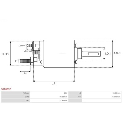 CONMUTADOR ELEKTROMAGNETYCZNY, ARRANCADOR AS-PL SS0001P  