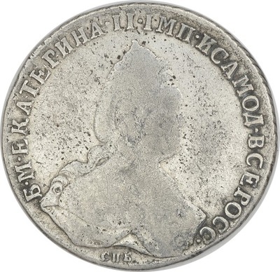 11.gt.ROSJA, KATARZYNA II, 1 RUBEL 1791 SPB JaA