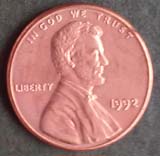 USA 1 cent 1992 r.