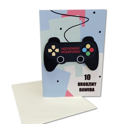 Kartka urodzinowa personalizowana Game imię wiek