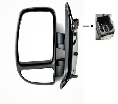 Дзеркало електричний ліва nissan interstar 03-10 фото №1