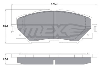 TOMEX BRAKES TRINKELĖS STABDŽIŲ TOYOTA RAV 4 06- 2.2 D-4D 