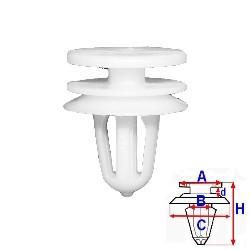 КЛІПСА ДВЕРНІ КАРТИ ROMIX COMPANY A82030 PEUGEOT 206