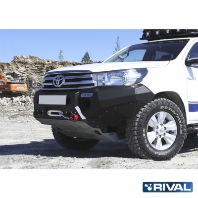 Бампер передний rival 4x4 toyota hilux 2015-2020 2018-2020 tuv фото №1