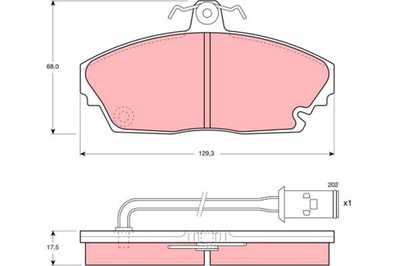 КОЛОДКИ ГАЛЬМІВНІ TATA ПЕРЕД SAFARI 2.0 16V, 3.0 99- GDB479