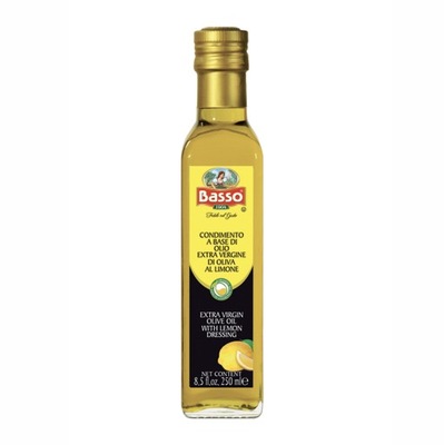 Włoska oliwa z oliwek extra vergine aromatyzowana cytryną 0,25l Basso