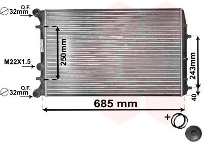 РАДИАТОР ДВИГАТЕЛЯ SKODA фото