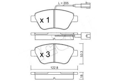 Metelli тормозные колодки тормозные alfa romeo mito 1.4 955 фото №1