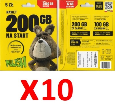 starter plush plus na kartę 5 edycja limitowana 200 GB hurt