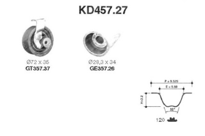 Snr набір розподільного валу колесо audi a2 1.4 tdi 8z0 фото №1