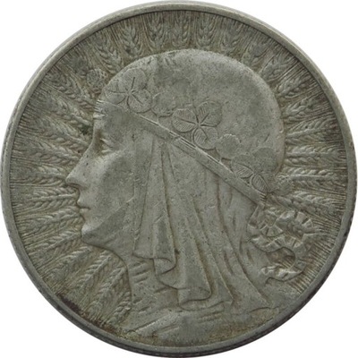 5 zł, Głowa kobiety, 1933, stan 3+