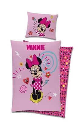 POŚCIEL 160x200 MYSZKA MINNIE MOUSE 100% BAWEŁNA