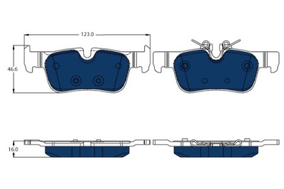 TRW TRINKELĖS STABDŽIŲ GAL. BMW 2 GRAN COUPE F44 I3 I01 X2 F39 MINI F56 