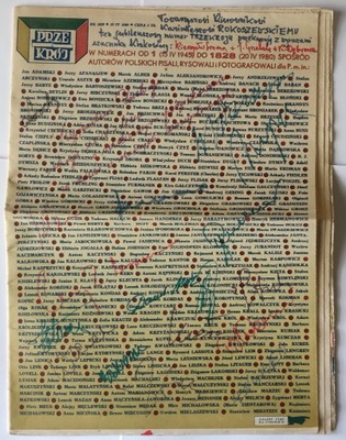 Przekrój Nr 1828 1980 autografy dedykacja dla I sekretarza KW PZPR polityka