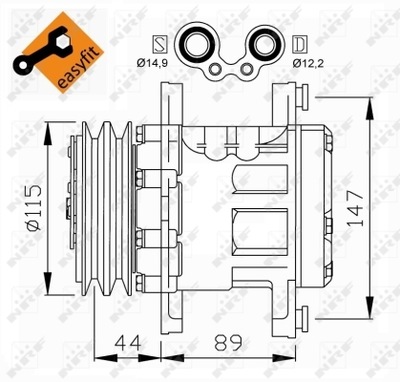 COMPRESOR ACONDICIONAMIENTO EASY FIT 32207  