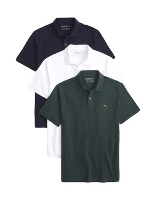 Koszulki polo męskie 3-pak zestaw koszulek Abercrombie & Fitch M