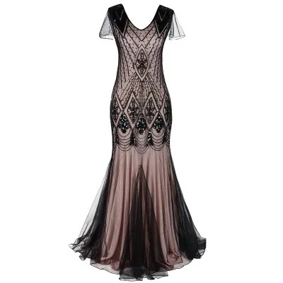 2023 Women 1920s Great Gatsby Dress Long 20s Flapp