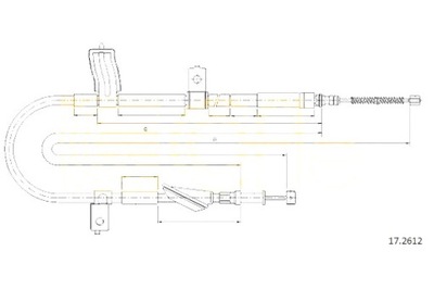 CABLE FRENOS DE MANO SUBARU COFLE  