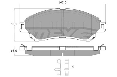 TOMEX BRAKES КОЛОДКИ ГАЛЬМІВНІ SUZUKI SX4 S-CROSS 13- ПЕРЕД