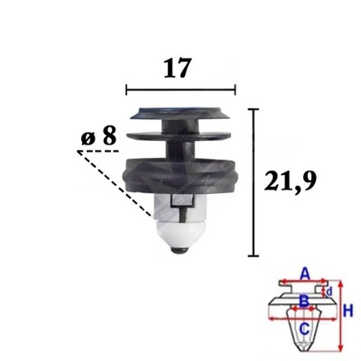 REMACHE ESPÁRRAGOS FORRO DE PUERTA BMW 3 G20 5 G30 6 G32  