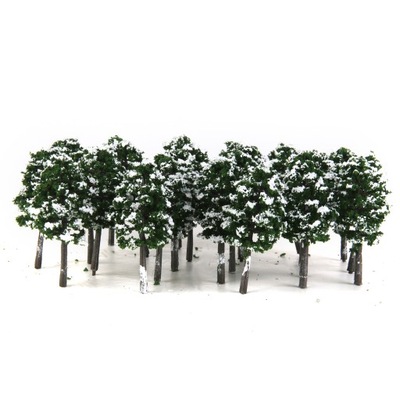 20x Śnieżne Drzewa N Model Kolejki Park Leśny