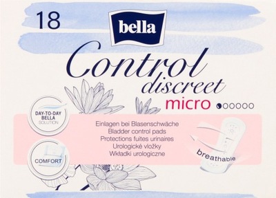 Bella Control Micro Wkładki urologiczne 18sztuk