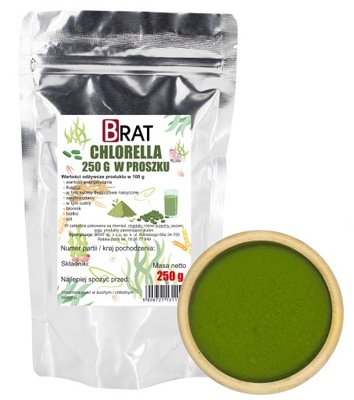 Chlorella w PROSZKU 250g - oczyszczanie NATURALNA