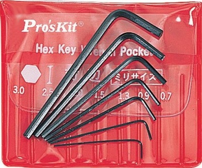 KOMPLEKTAS RAKTŲ IMBUS 0.7 - 3 MM. 8PK-022 