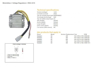 VAIK. REGULATORIUS ĮTAMPOS KAWASAKI KVF (21066-1013/029) (ESR600) 