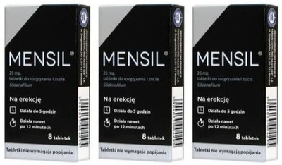 3x MENSIL 25MG 8 TABLETEK syldenafil