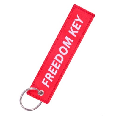 Brelok FREEDOM KEY red zawieszka do kluczy