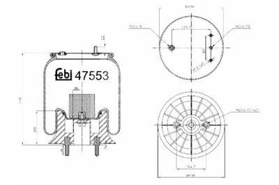 FEBI BILSTEIN DUMPLĖS PAKABOS PNEUMATINIO DAF LF LF 45 01.01- 