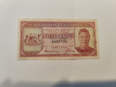 Mauritius - 50 centów - bardzo rzadki