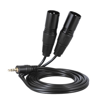 1.5m/ 5ft Audio Cable Cord Dual XLR Male to 3.5mm