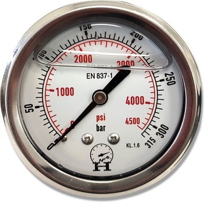 MANOMETR CISNIENIOMIERZ 0 - 315 BAR PRZYLACZE PARTE TRASERA  