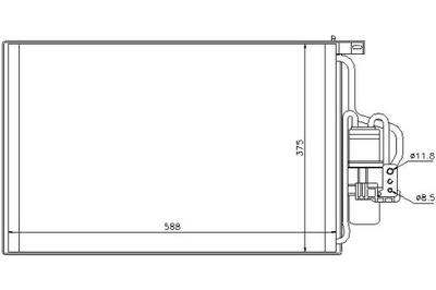 Nissens конденсатор кондиціонера opel combo tour 1.7 фото №1