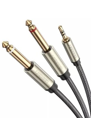 UGREEN AV126 Kabel TRS 3.5 mm do 2x TS 6.35 mm - 3