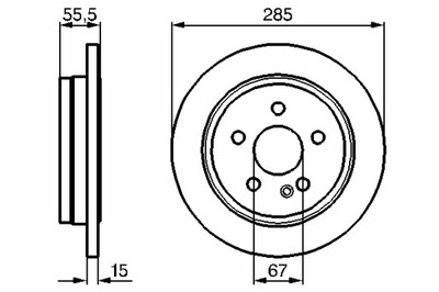 BOSCH DISKĄ STABDŽIŲ 2SZT. GAL. MERCEDES M W163 2.3 2.7D 3.2 