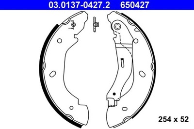 BRAKE SHOES BRAKE FORD TRANSIT 2,0-2,4 D 00-14 03.0137-0427.2  