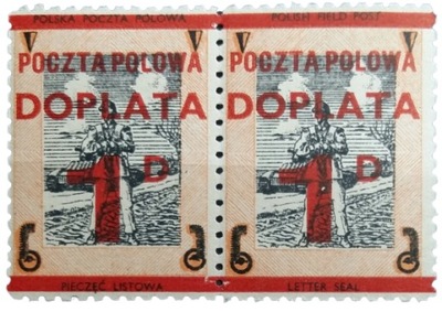 POCZTA POLOWA ** NAPIS POLSKI + ANGIELSKI K4341