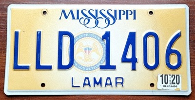 Mississippi 2020 - tablica rejestracyjna z USA
