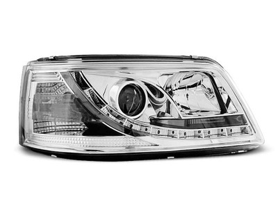 FAROS REJILLAS VW T5 03-09 CROMO DIODO LUMINOSO LED DRL SONAR  